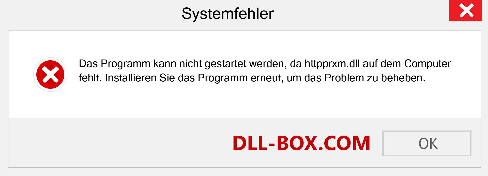 httpprxm.dll-Datei fehlt?. Download für Windows 7, 8, 10 - Fix httpprxm dll Missing Error unter Windows, Fotos, Bildern